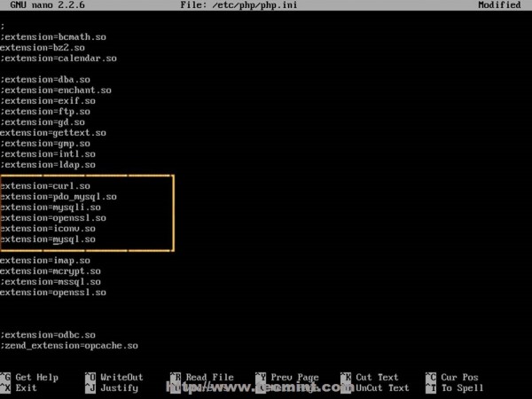 Enable PHP Extensions