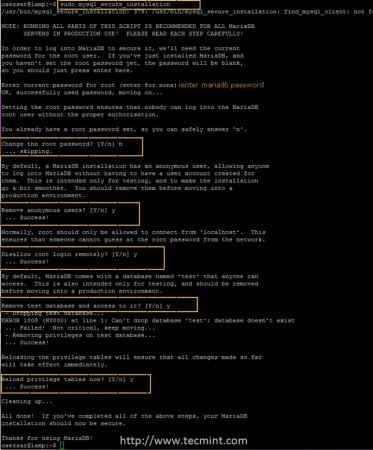 Secure MariaDB in Ubuntu 14.10