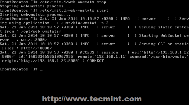 Start Web-Vmstat