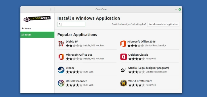 CrossOver - Run Windows Games on Linux
